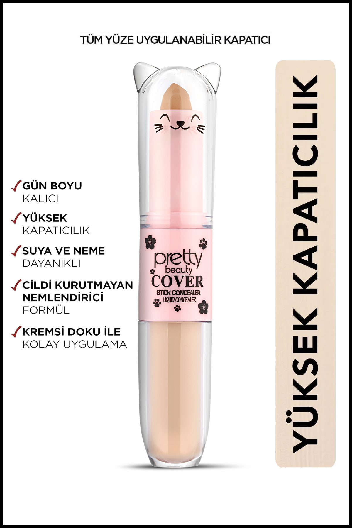 Likit Fırçalı - Stıck Göz Altı Kapatıcısı Concealer 2in1