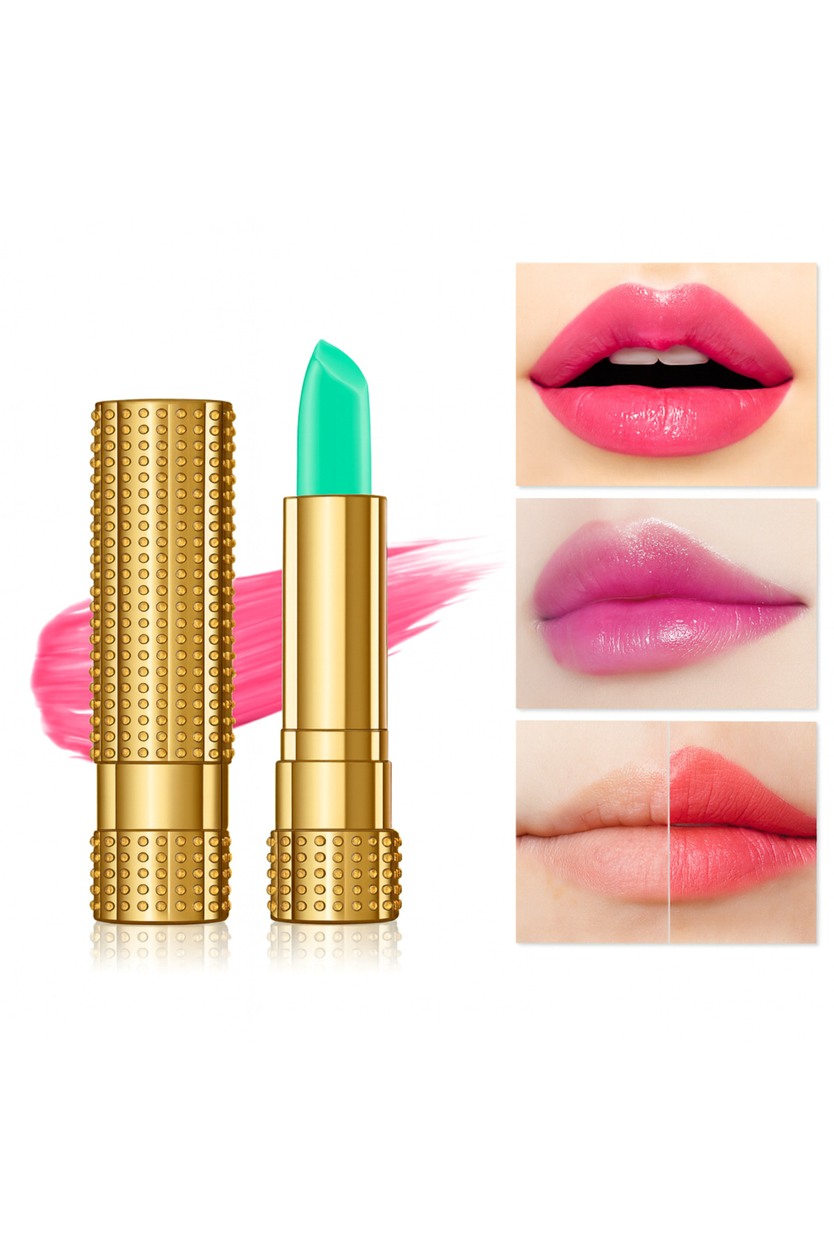 Sihirli Ruj Renk Değiştiren 24 Saat Kalıcı Ruj Pembe